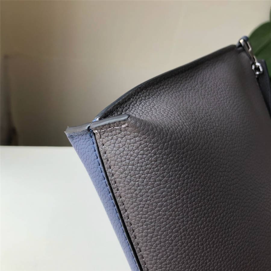 Túi LOEWE ladies clutch bag new pebbled leather T Pouch handbag Elephant and Blue
