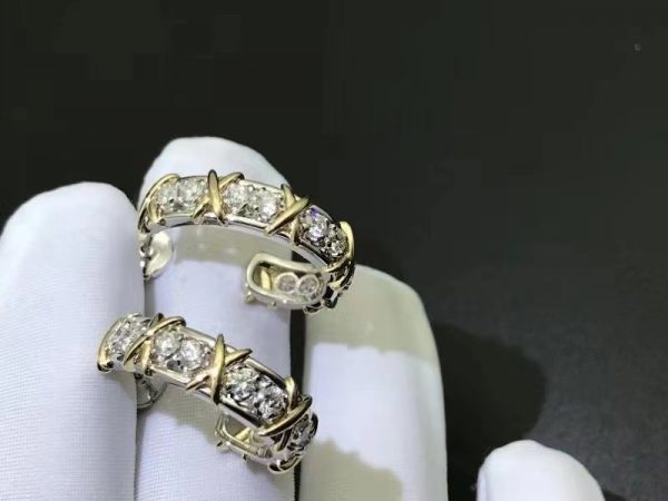 Bông tai Tiffany & Co Tiffany Schlumberger Twenty Stone vàng hồng 18K