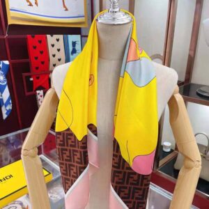 KHĂN Fendi Women Show Foulard Multicolor Silk Foulard-Yellow