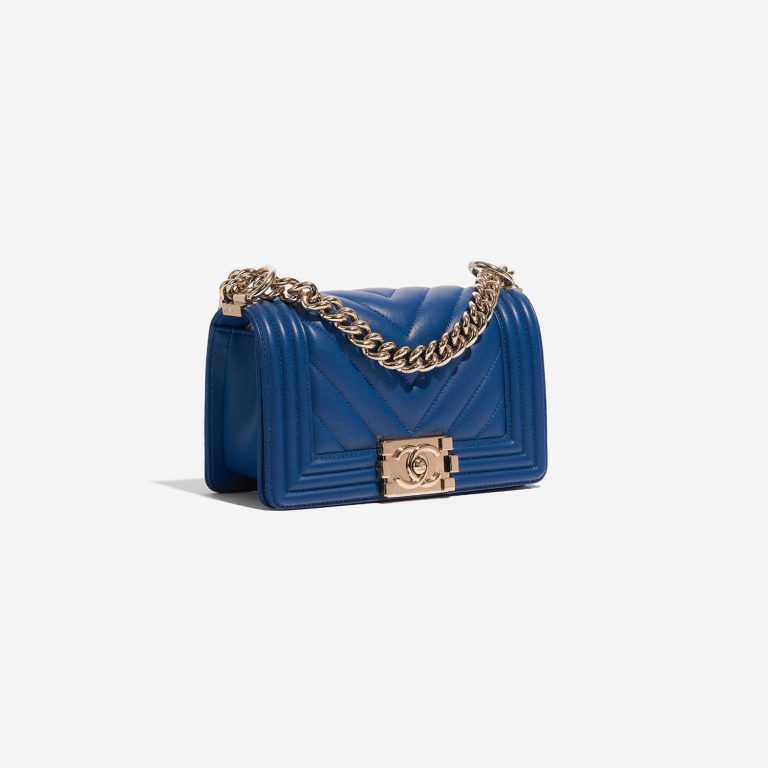 TÚI Chanel Boy Small Calf Blue