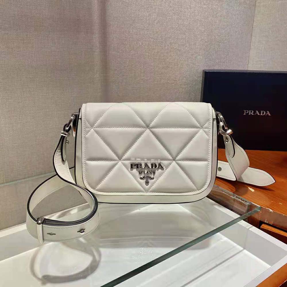 TÚI Prada Women Spectrum Leather Bag-White
