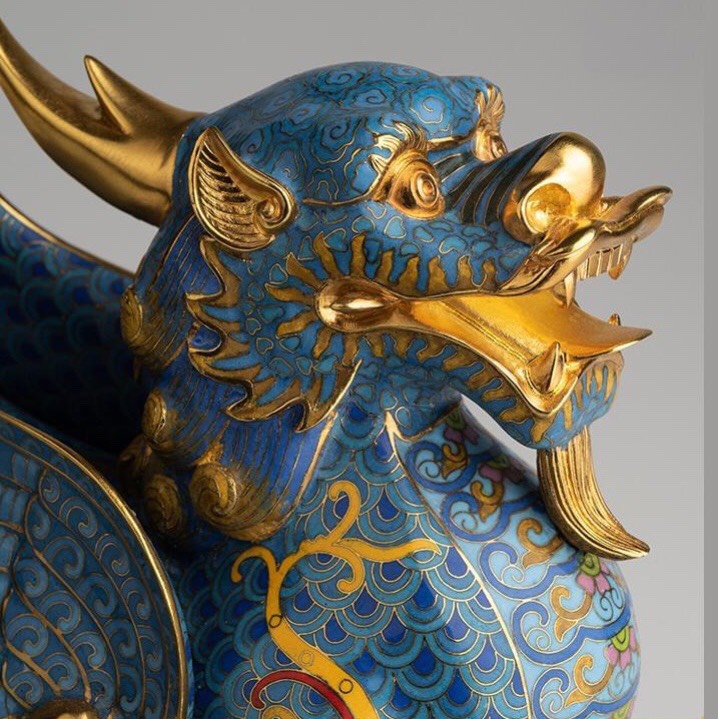 TƯỢNG CẢNH THÁI LAM TỲ HƯU ĐỒNG PHONG THỦY MẠ VÀNG 24K