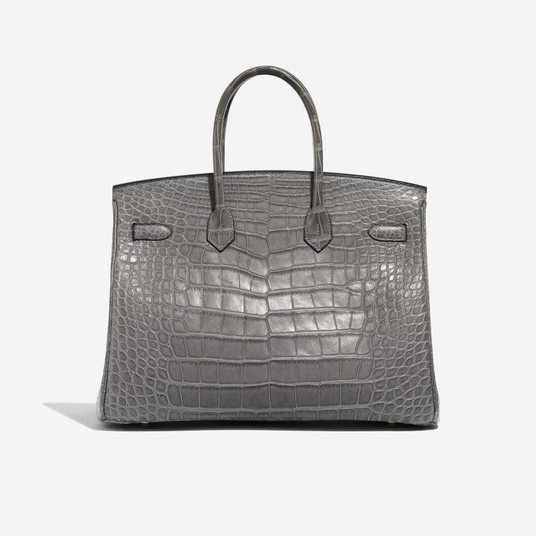 TÚI Hermès Birkin 35 Matte Alligator Graphite Gold Buckle khóa vàng