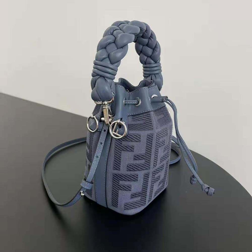 TÚI Fendi Women Mon Tresor Blue FF Canvas Mini-Bag