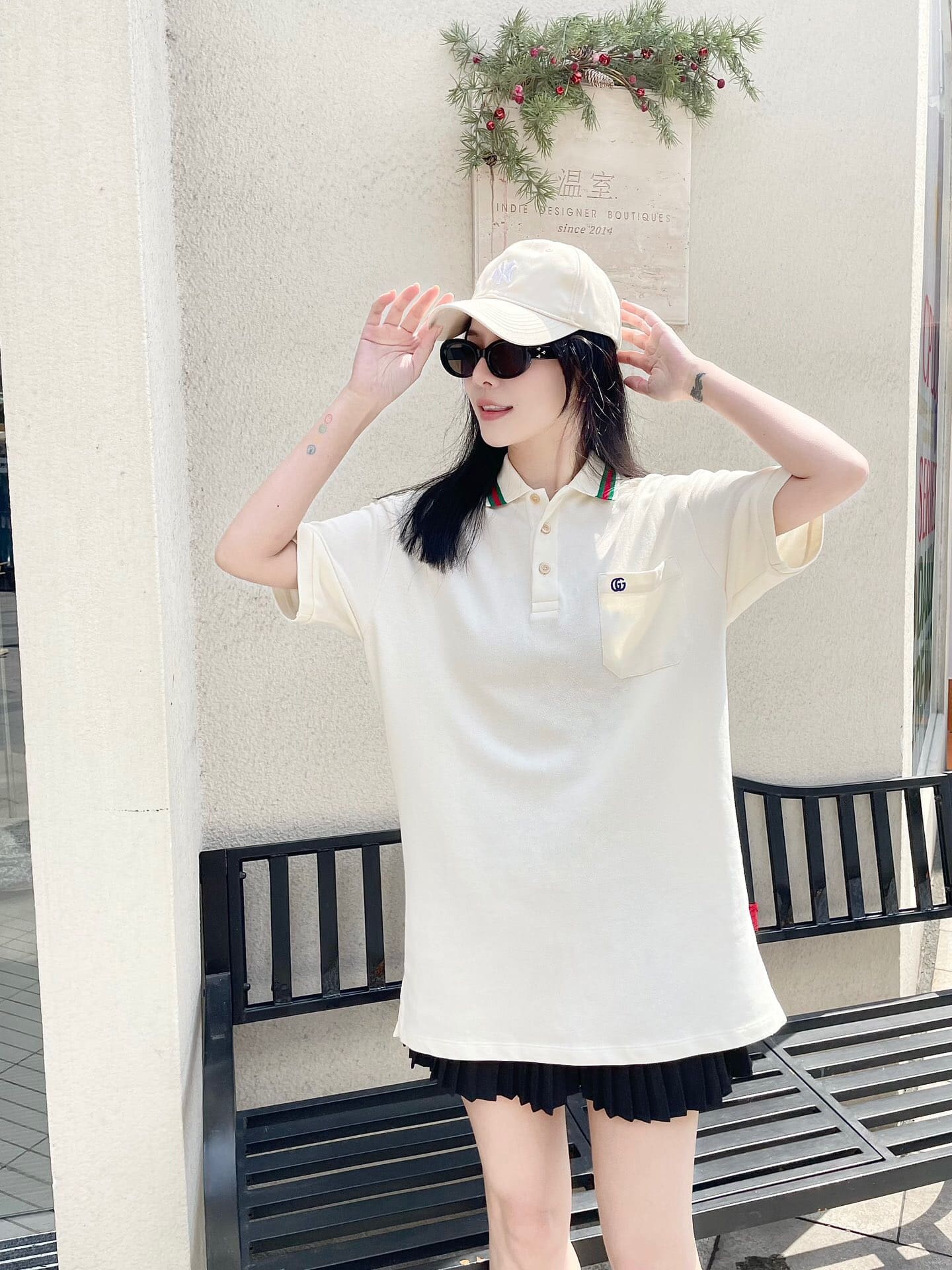 ÁO GUCCI GG POLO SHIRT MÀU TRẮNG UNISEX