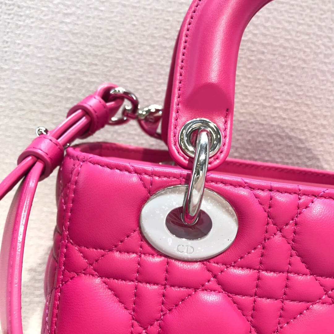 TÚI CHRISTIAN DIOR Lady Dior Bag Pink Cannage Lambskin Top Quality