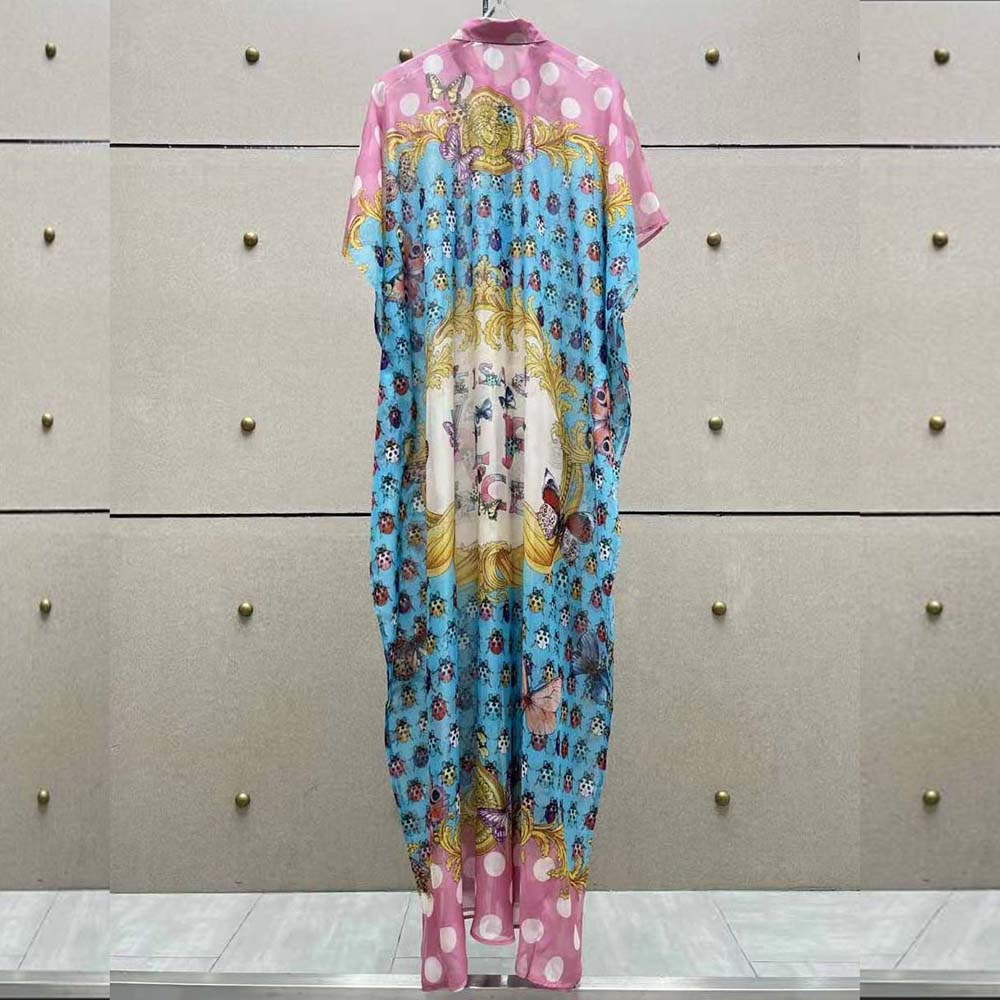 VÁY Versace Women Butterflies Shirt Cover-up