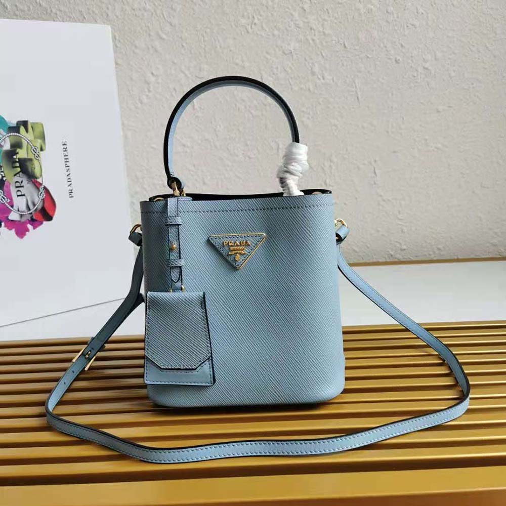 TÚI Prada Saffiano Leather Prada Panier Bag-Blue