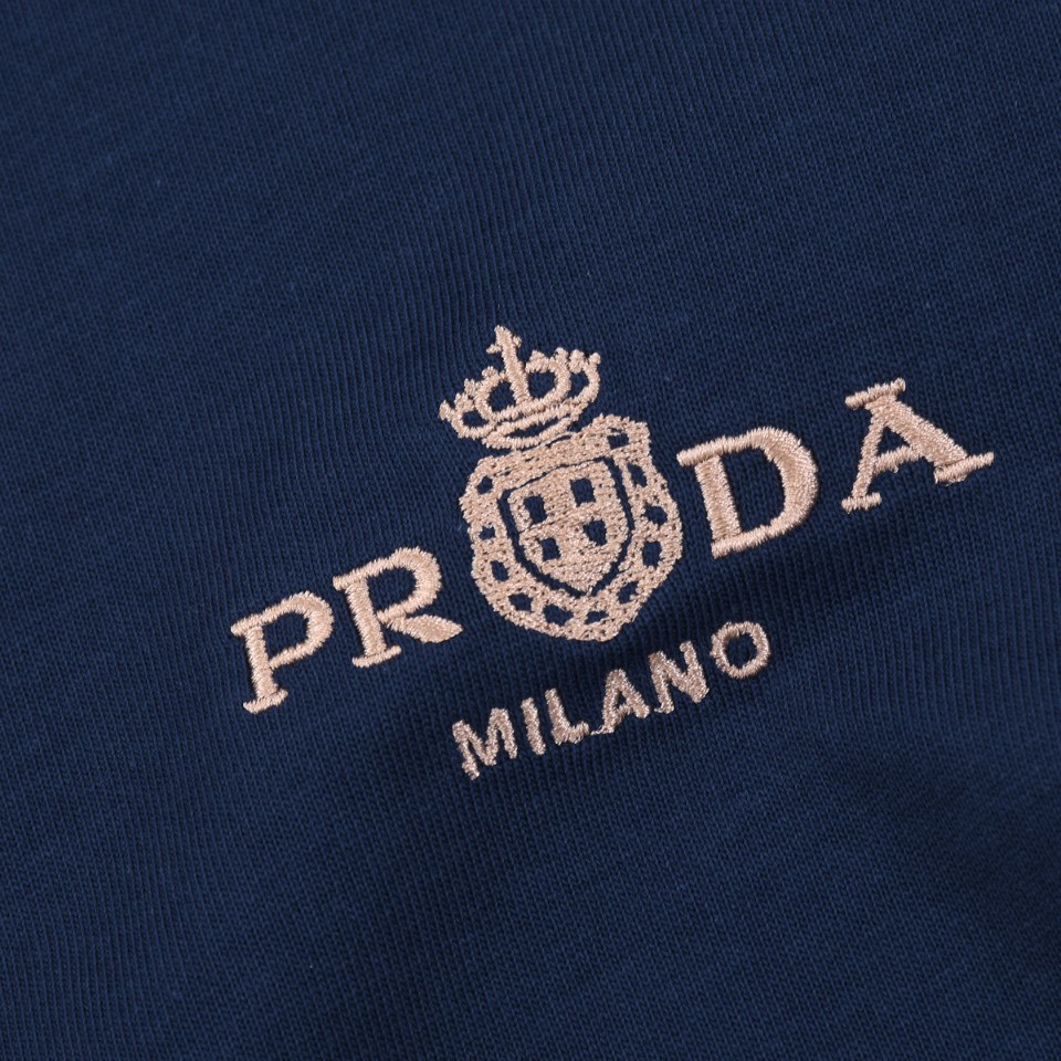 ÁO PRADA print cotton jersey T-shirt