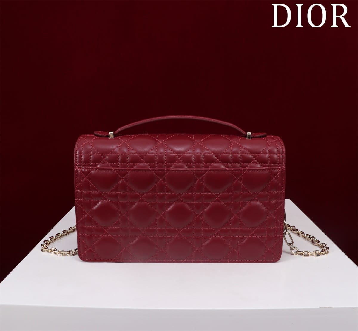 TÚI CHRISTIAN DIOR Mini Miss Dior Bag Red Cannage Lambskin