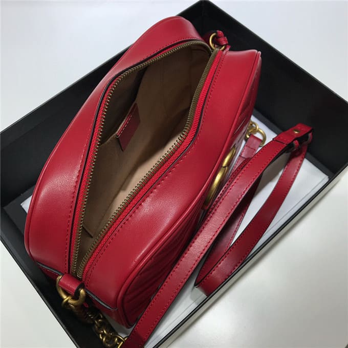 TÚI Gucci GG marmont small matelasse shoulder bag red Top Quality