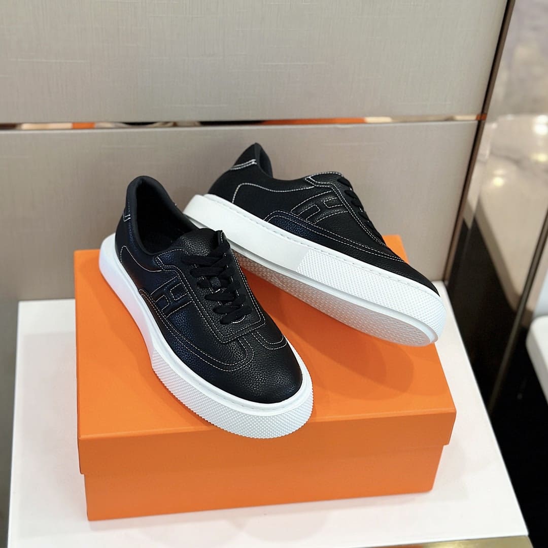 GIÀY HERMES SNEAKER LOW SPORTS CALFSKIN BLACK