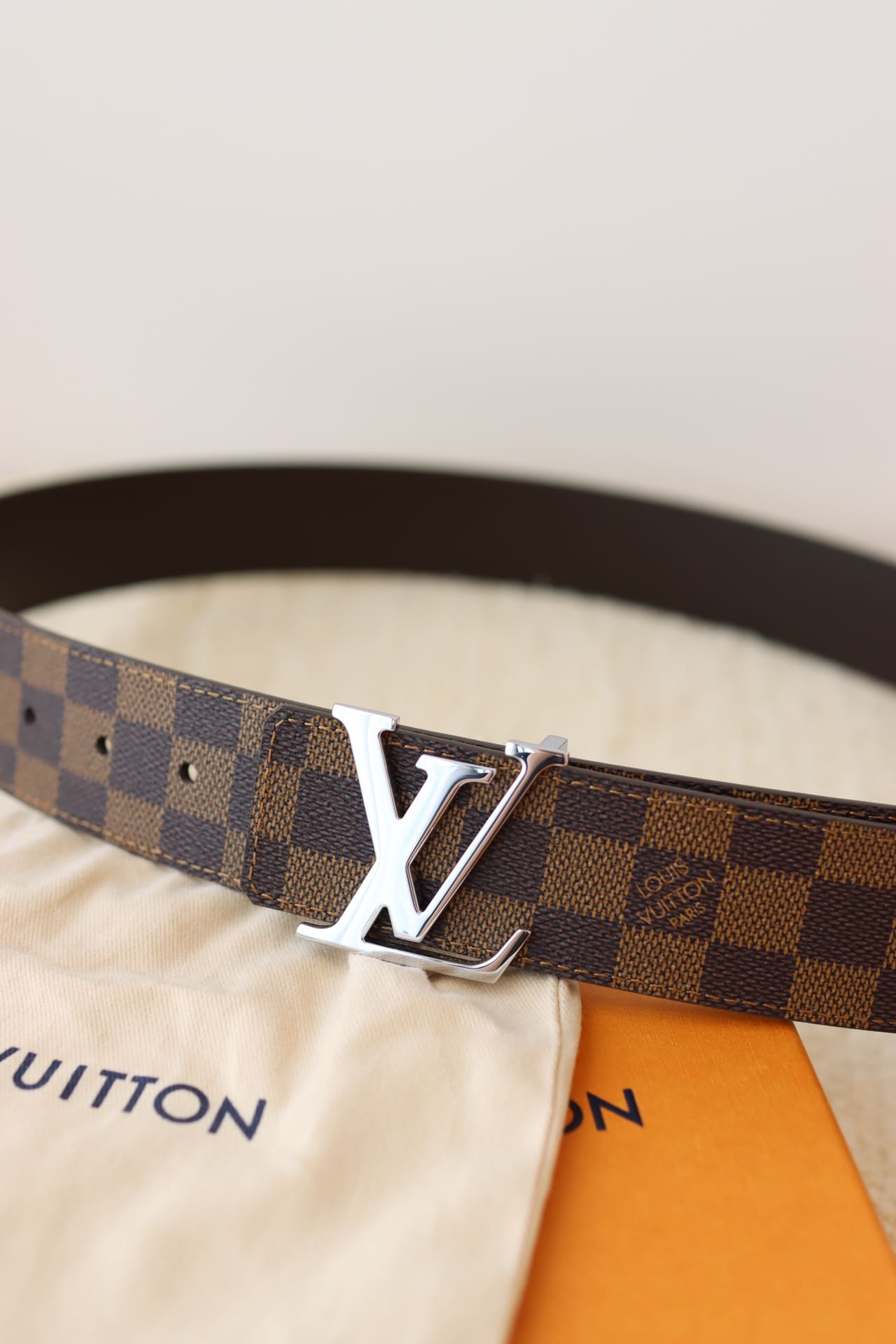 DÂY LƯNG LOUIS VUITTON SQUARE BROWN MONOGRAM Khóa bạc