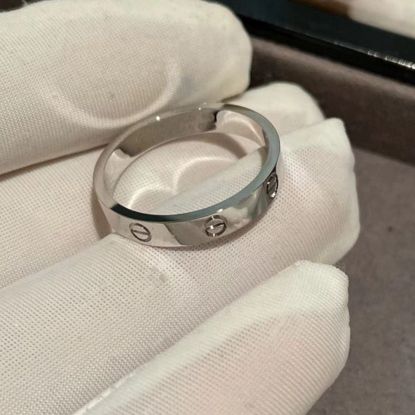 Nhẫn Cartier Love nhẫn cưới vàng trắng 18K