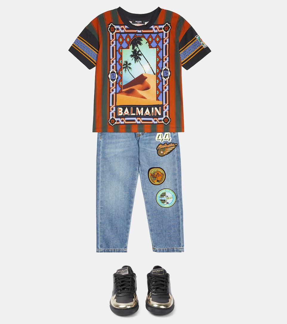 GIÀY BALMAIN KIDS Leather sneakers