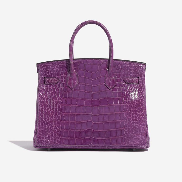TÚI Hermès Birkin 30 Alligator Violet Silver Buckle khóa trắng