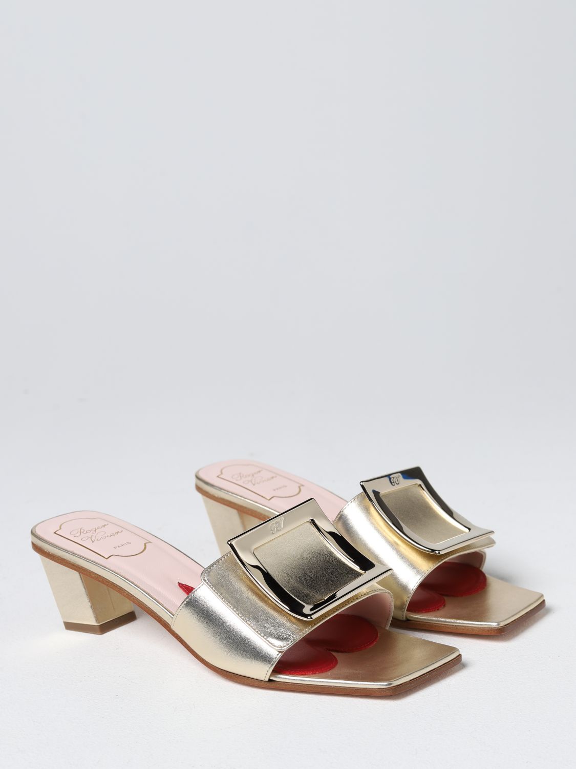 GIÀY ROGER VIVIER Gold heeled sandals shoes