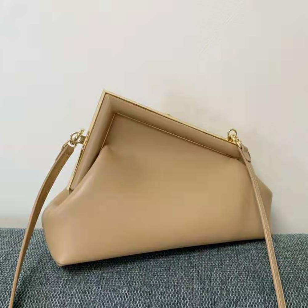 TÚI Fendi Women First Small Beige Leather Bag