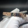Vòng tay Cartier Pink & White Gold Pave Diamonds Double Love Bangle 18K