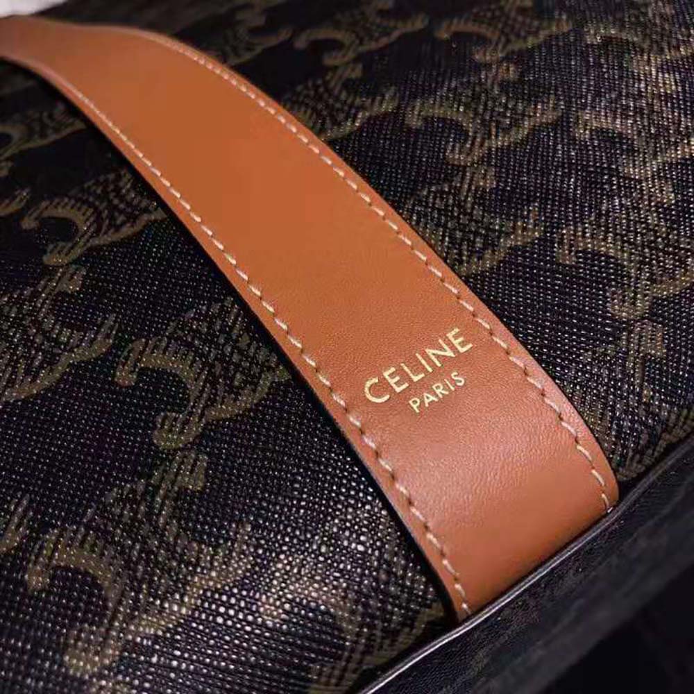 TÚI Celine Women Medium Cabas in Triomphe Canvas-Brown