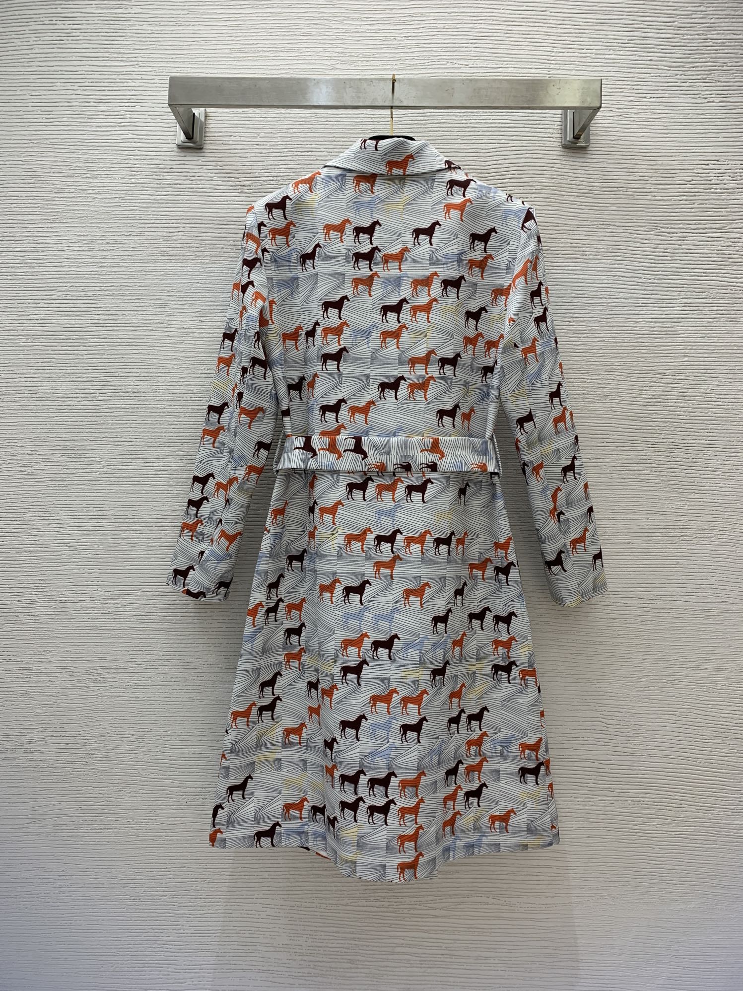 VÁY HERMES HORSE PRINT DRESS Top AAA