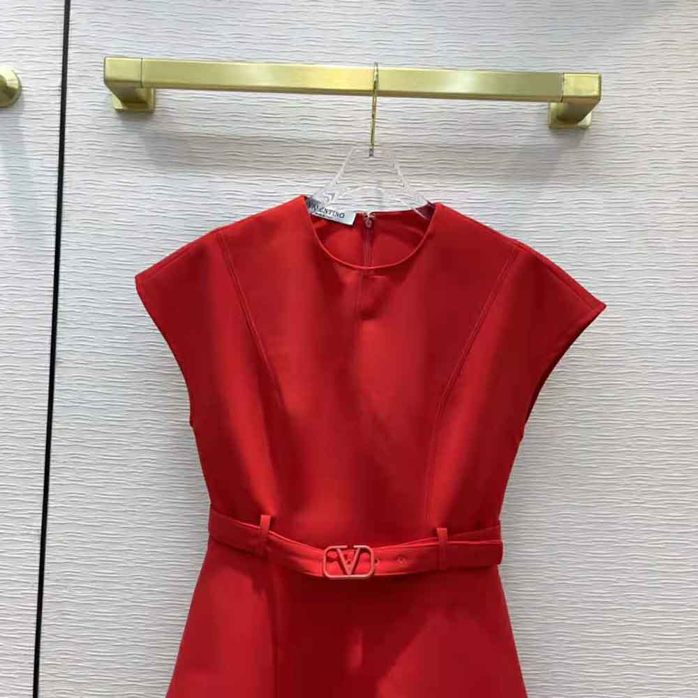 Váy Valentino Women Short Crepe Couture Dress