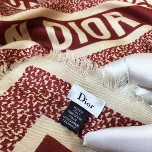 KHĂN Dior Women Dior Oblique Square Scarf Burgundy Silk Twill