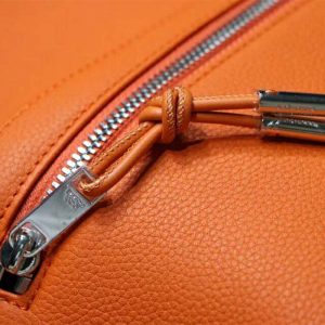 BALO Dior Rider Rucksack in Burgundy Grained Calfskin-Orange