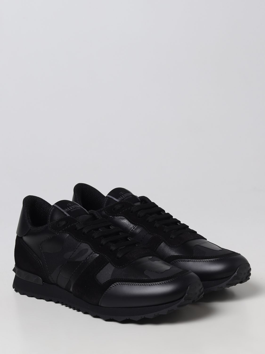 GIÀY VALENTINO GARAVANI Rockrunner suede and leather trainers