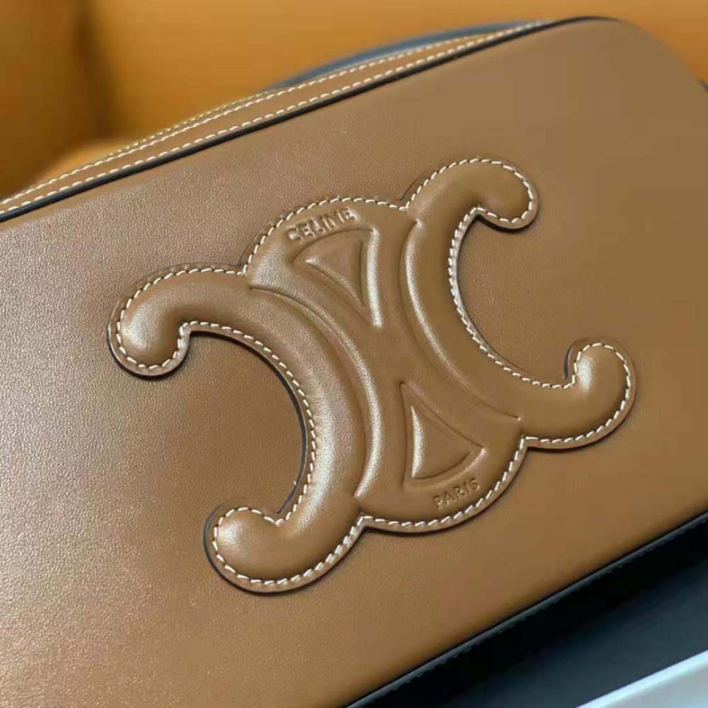 TÚI Celine Women Mini Camera Shoulder Bag Cuir Triomphe in Smooth Calfskin