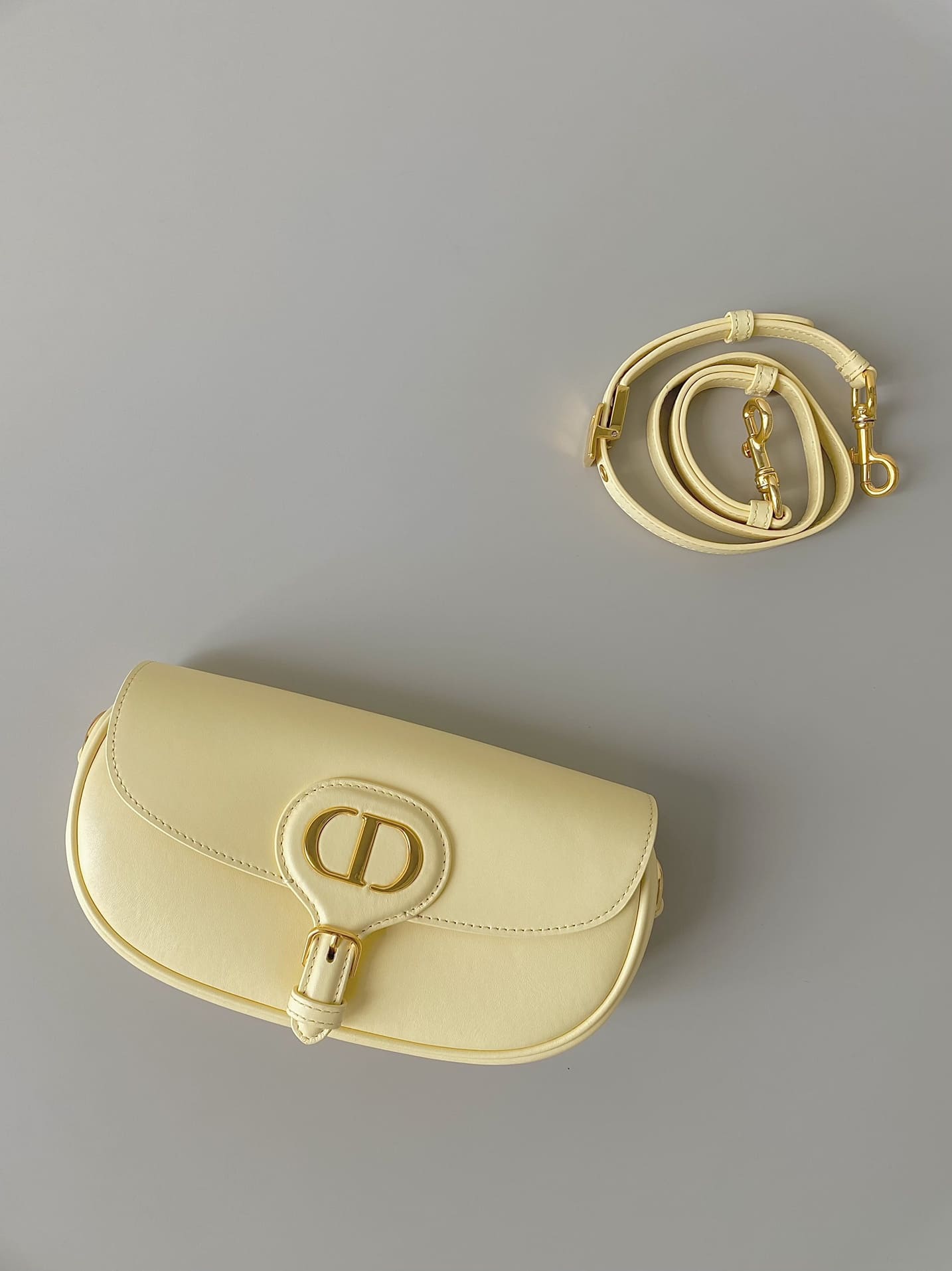 TÚI Dior Women Bobby East-West Bag Box Calfskin-Yellow Top Quality