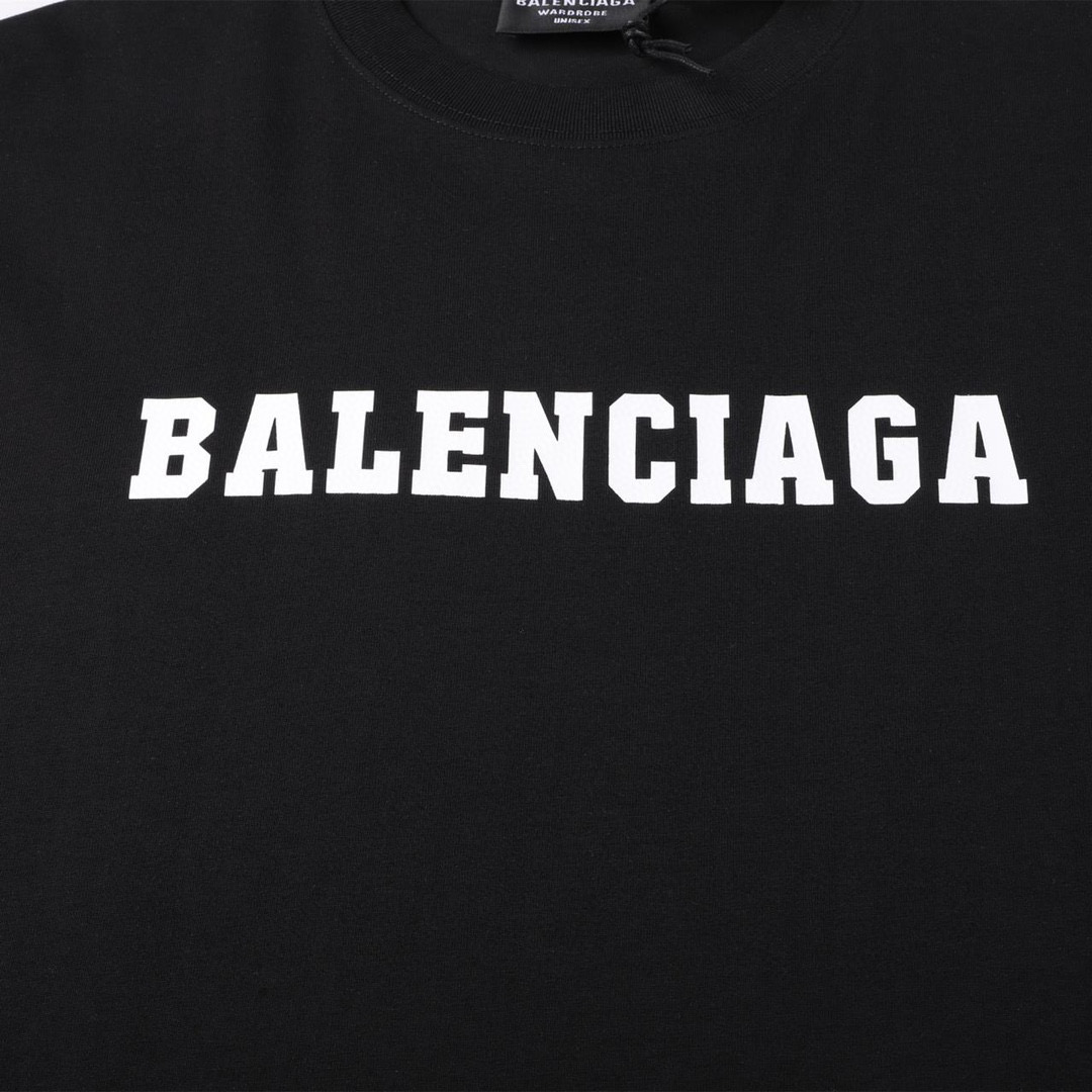 ÁO BALENCIAGA print cotton jersey T-shirt