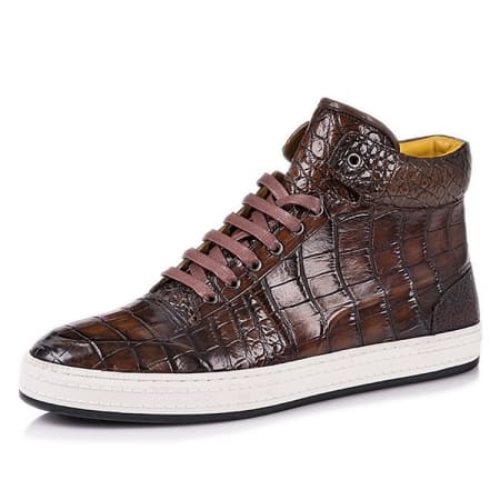 Giày sneaker Chukka da cá sấu dành cho nam thủ công có 4 màu