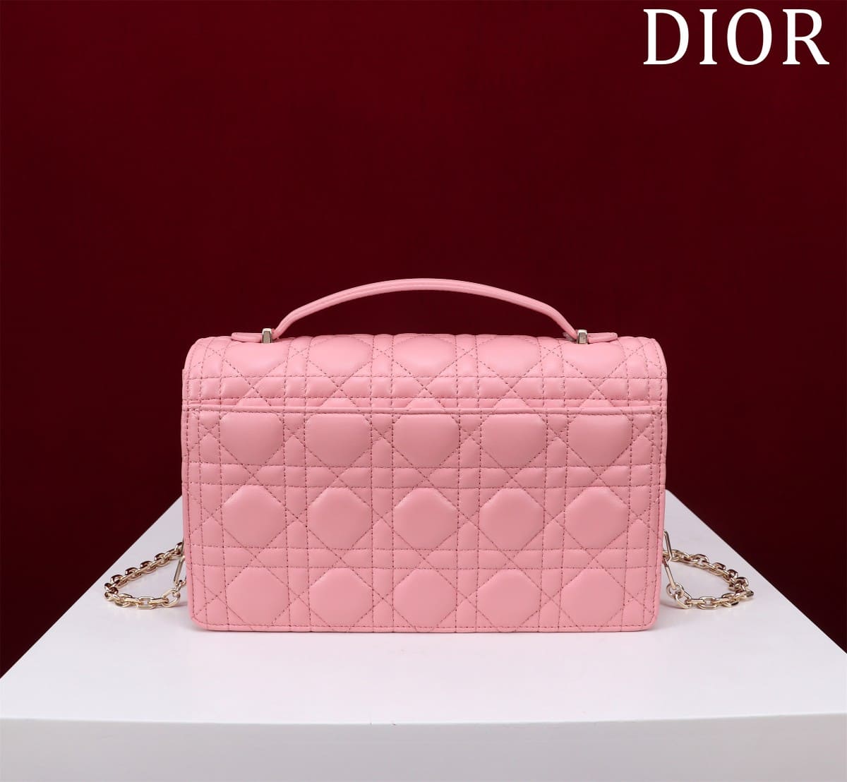 TÚI CHRISTIAN DIOR Mini Miss Dior Bag Pink Cannage Lambskin