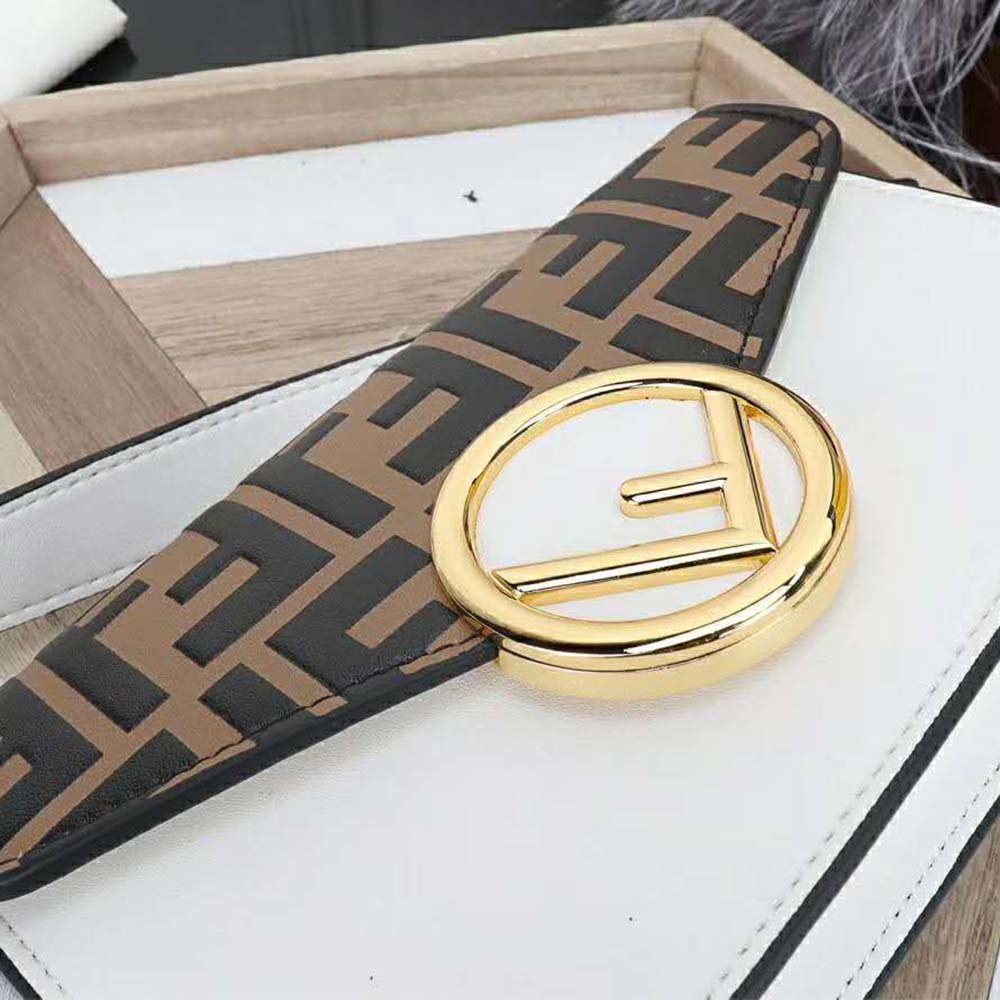 TÚI Fendi Women Belt Bag in Calf Leather-White