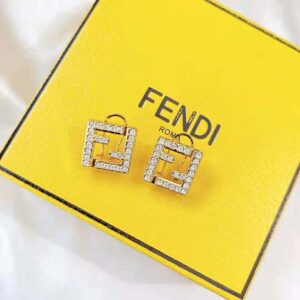 Bông tai Fendi Women FF Earrings Gold-Colored Finish Gold