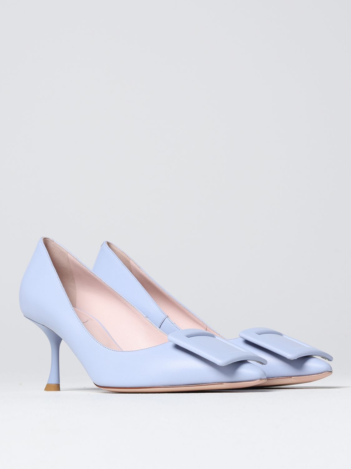 GIÀY ROGER VIVIER Sky Blue high heel shoes