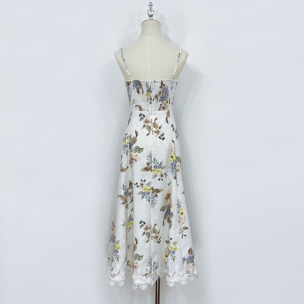 VÁY ZIMMERMANN Vintage Flower Short Sleeve Long Dress High Classy