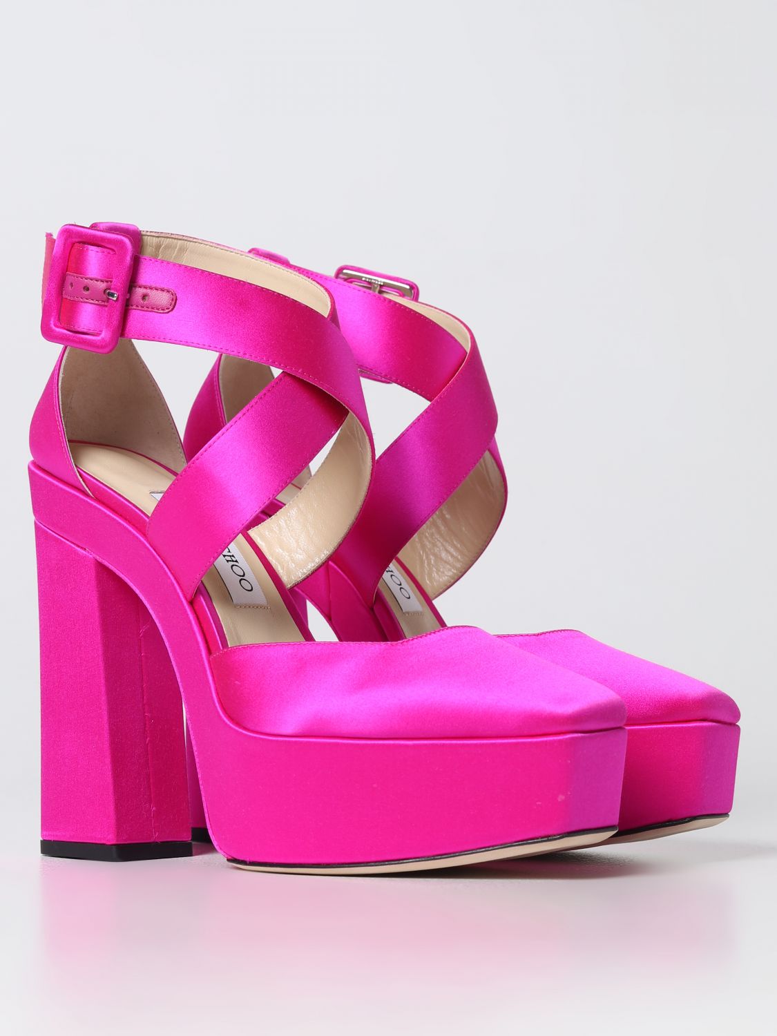GIÀY JIMMY CHOO Fuchsia heeled high shoes