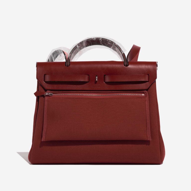 TÚI Hermès Herbag 31 Toile Vache Hunter Rouge H