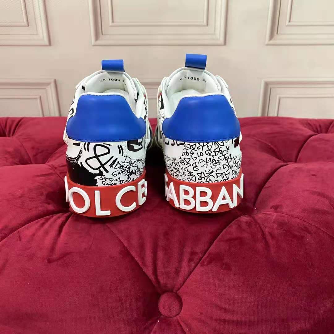 GIÀY DOLCE & GABBANA Graffiti-Print Calfskin Custom 2.Zero