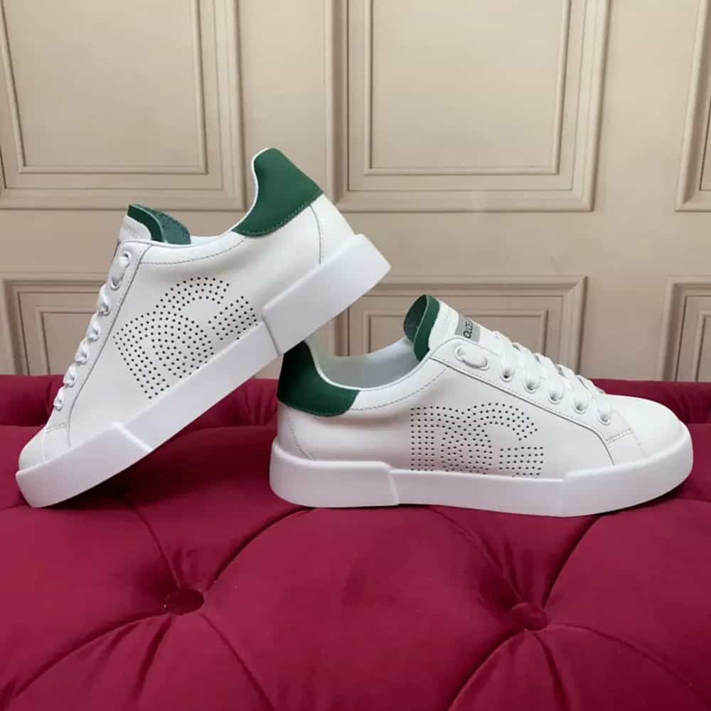 GIÀY DOLCE & GABBANA Unisex Calfskin Portofino Sneakers-White TOP QUALITY SHOES AAA