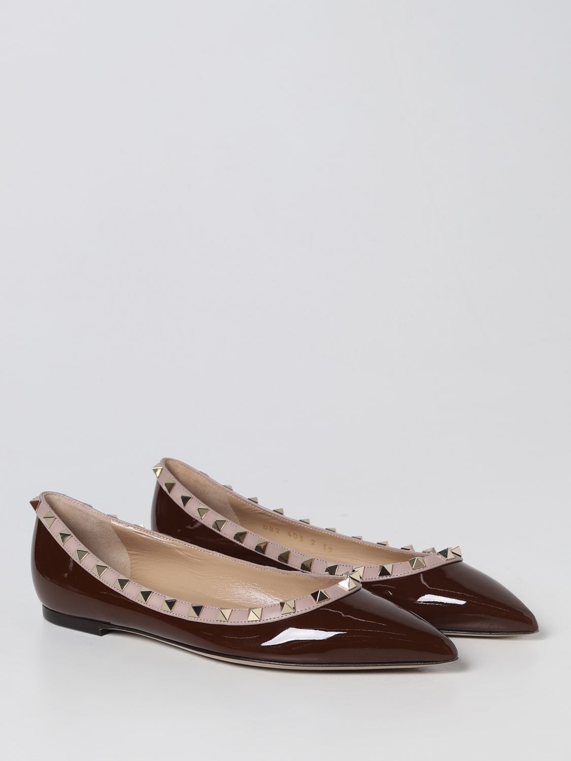 GIÀY VALENTINO GARAVANI Brown ballet flats