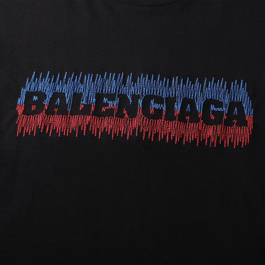ÁO BALENCIAGA print cotton jersey T-shirt