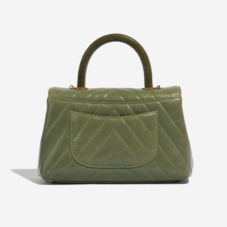 TÚI Chanel Handle Small Lamb Green