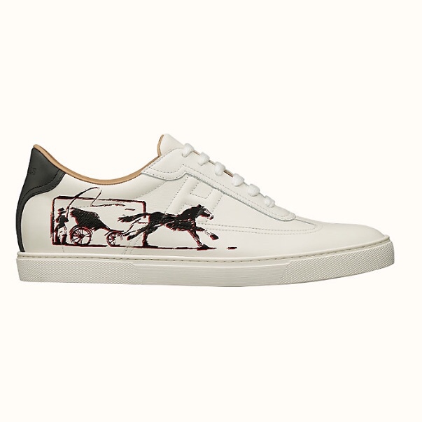 GIÀY HERMES PARIS LEATHER HI TOP SNEAKERS