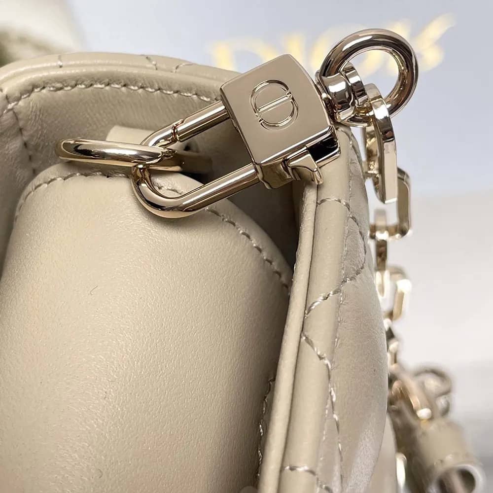 TÚI Dior Women Small Lady D-Joy màu đỏ anh đào da bê Cannage