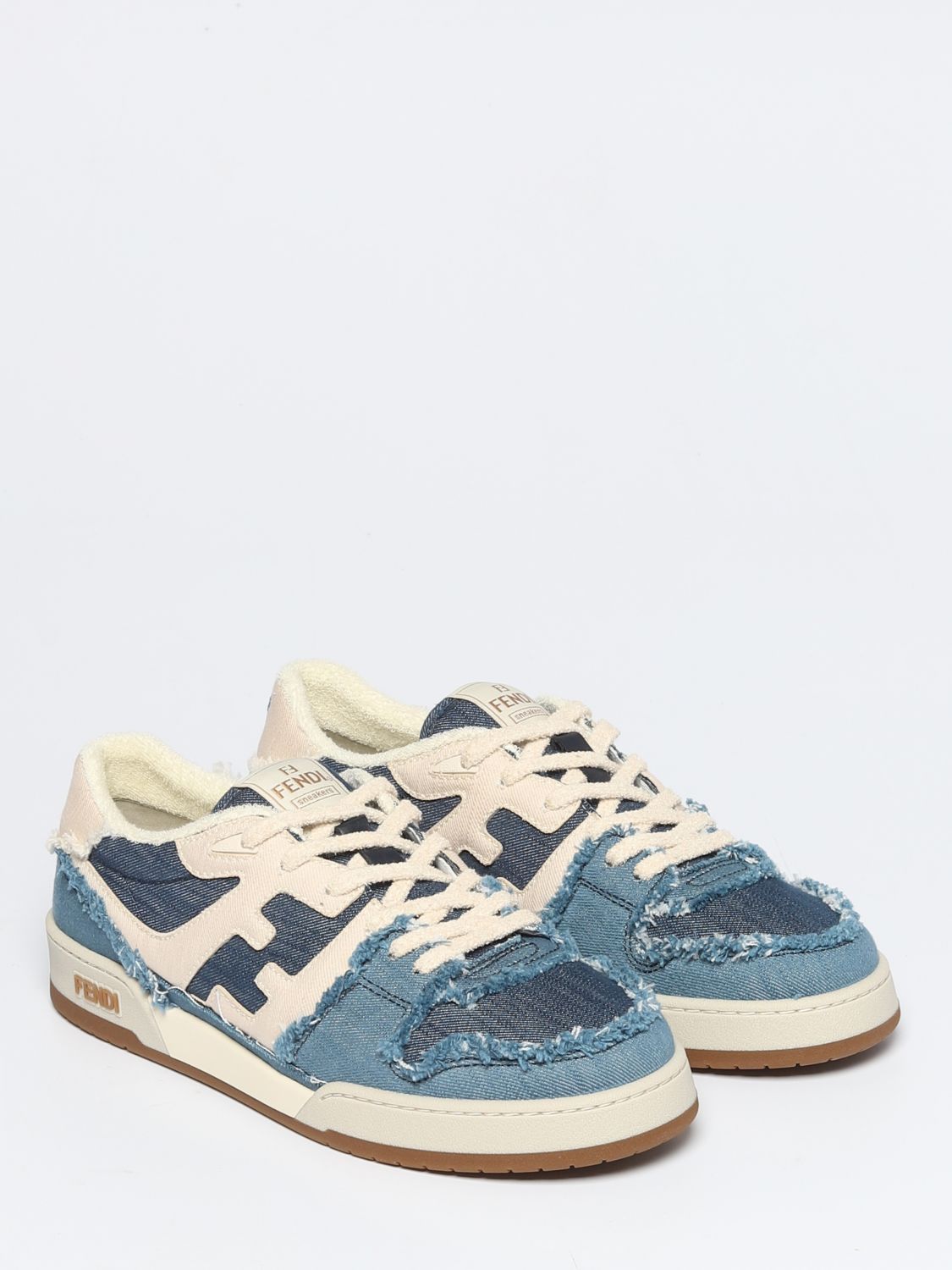 GIÀY FENDI Match Fendi sneakers in denim
