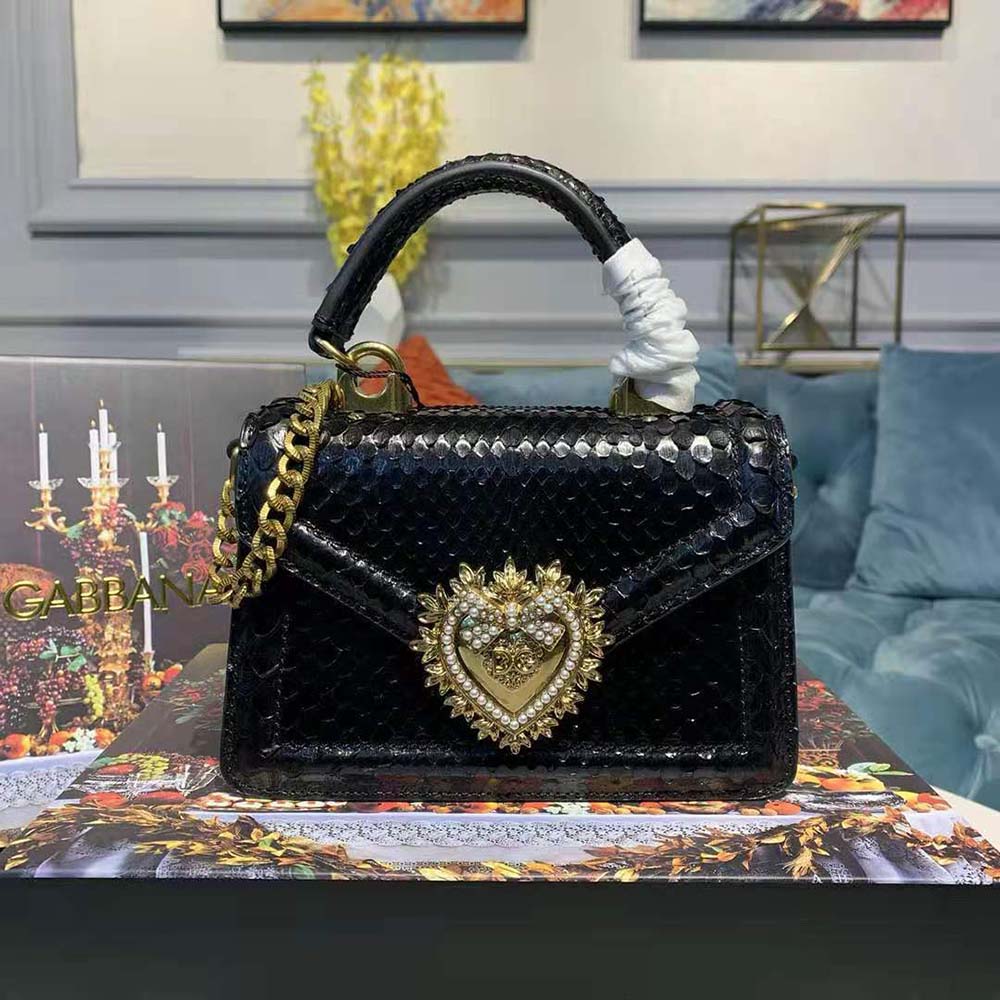 TÚI Dolce Gabbana D&G Small Devotion Bag in Python Skin