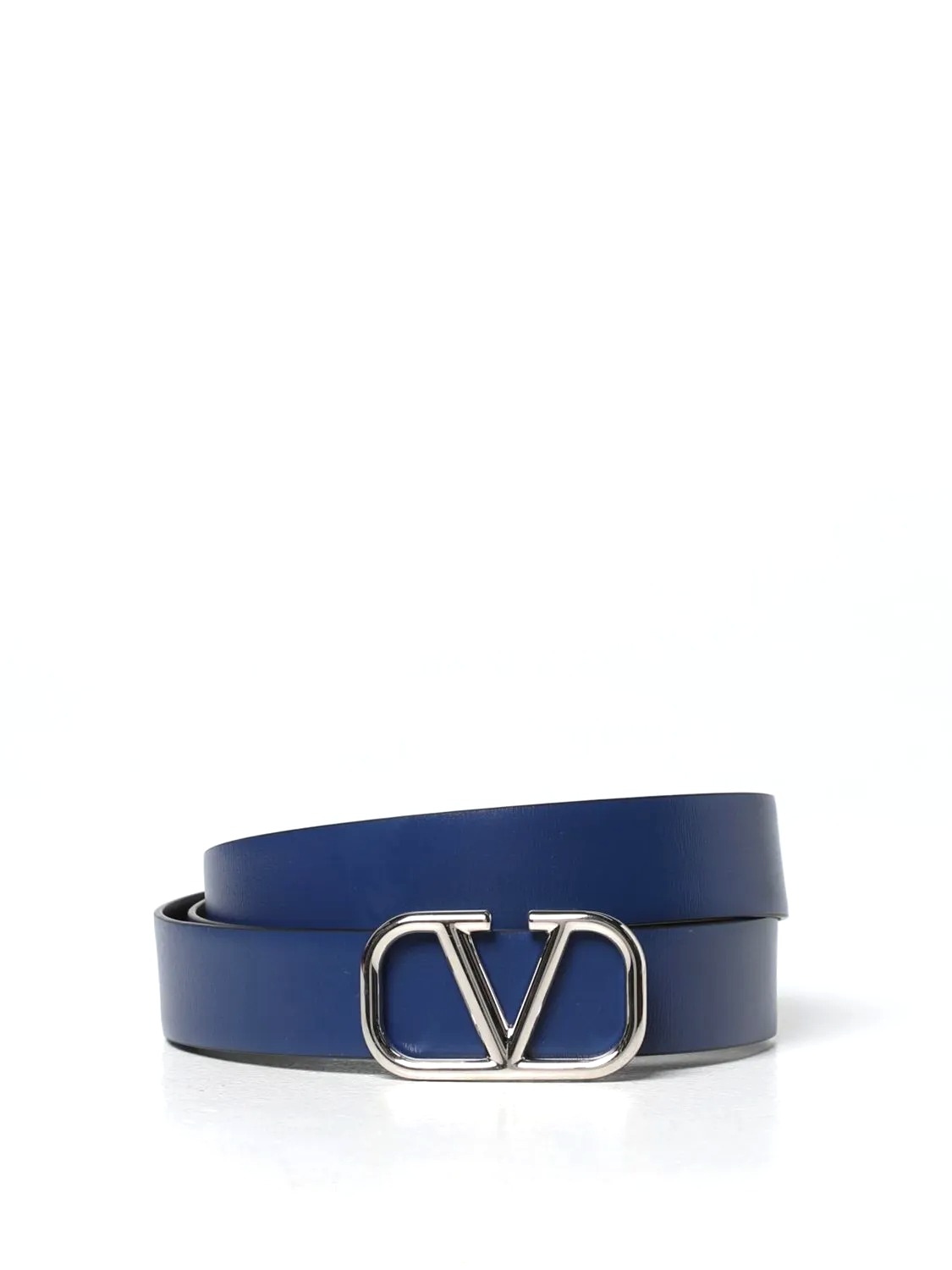 DÂY LƯNG VALENTINO GARAVANI V LOGO Blue leather